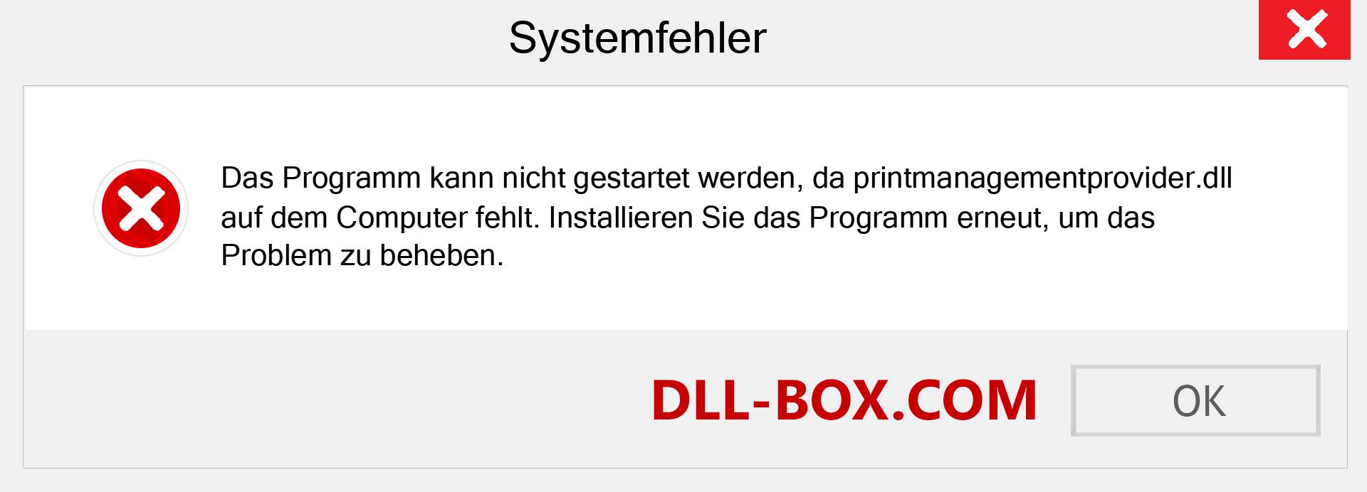 printmanagementprovider.dll-Datei fehlt?. Download für Windows 7, 8, 10 - Fix printmanagementprovider dll Missing Error unter Windows, Fotos, Bildern